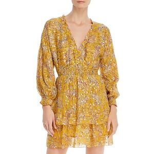 The kooples Feuille D'or Silk-Blend Dress NWT